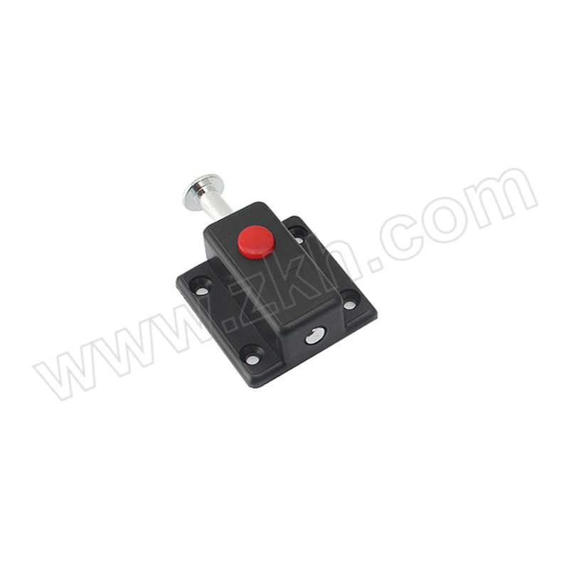 JIENUOLI/捷诺立 塑料弹簧插销 N40166 37×36×16mm 黑色带盖 螺丝+锁扣 8只装 1组