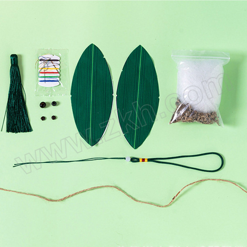 DILINGQU/第零区 端午节粽子香囊DIY材料包 DLQ-8218 全手工DIY材料包 粽身6×8cm 总长度35cm 流苏尺寸13cm 1包