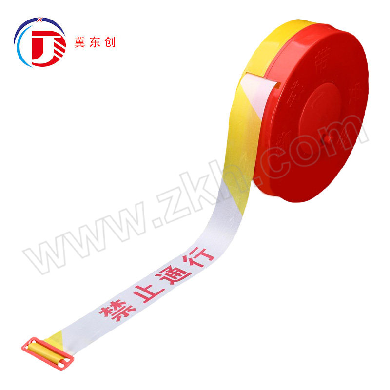 DONGCHUANG/冀东创 盒装警示带 DC-HZJSD-11 黄白色 禁止通行 4cm×100m 1盒