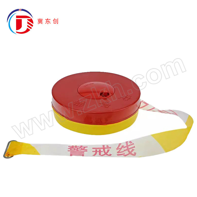DONGCHUANG/冀东创 盒装警示带 DC-HZJSD-18 黄白色 警戒线 5cm×100m 1盒