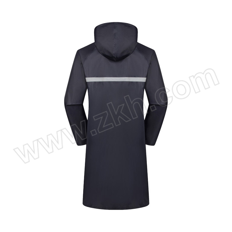 FEINAISHENG/沸耐笙 长款连帽雨衣 STFH-0004 3XL 黑色 单层 1件