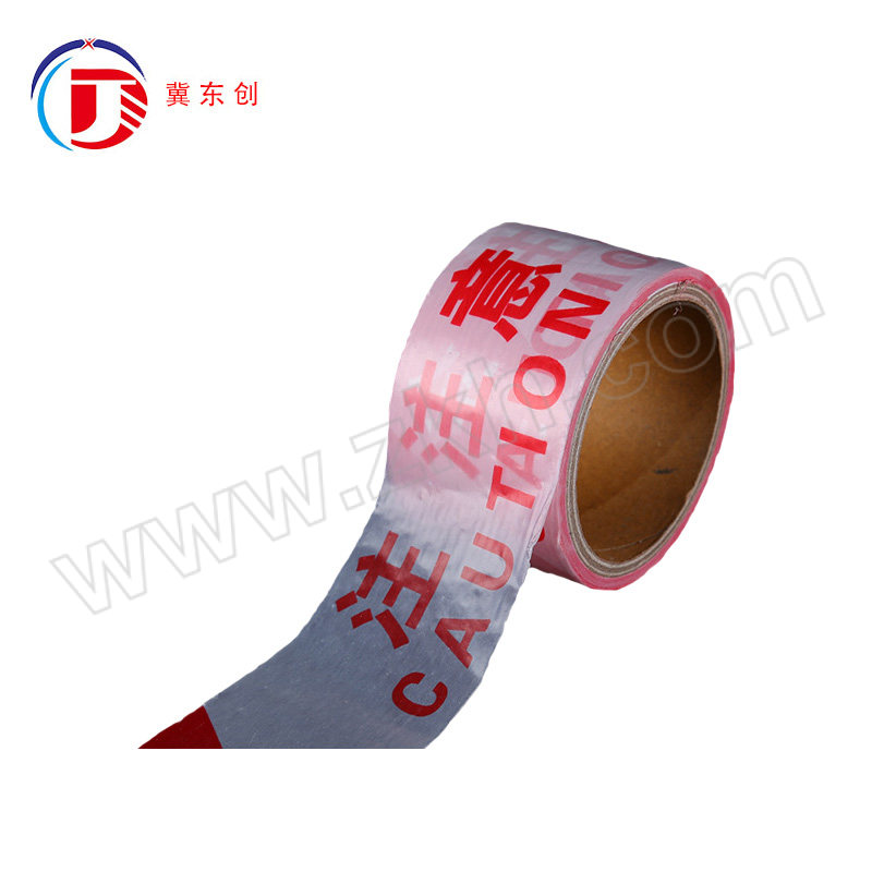 DONGCHUANG/冀东创 一次性警示带 DC-YCXJSD-04 PE 红白色 注意安全 5.5cm×100m 1卷