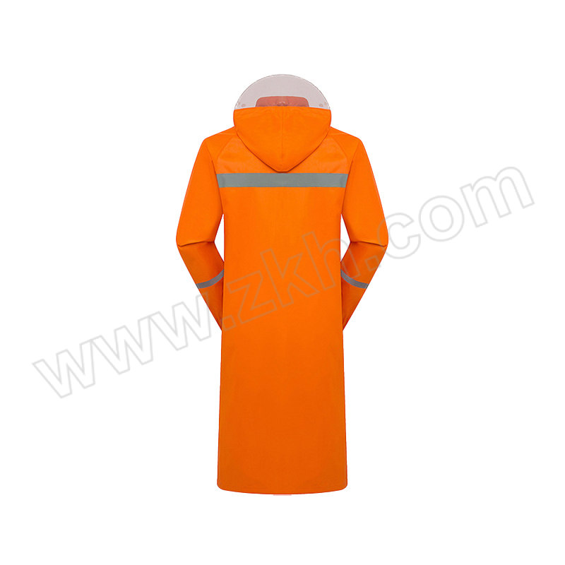 FEINAISHENG/沸耐笙 反光条连体长款雨衣 STFH-0039 3XL 橘红色 双层(升级款) 1件