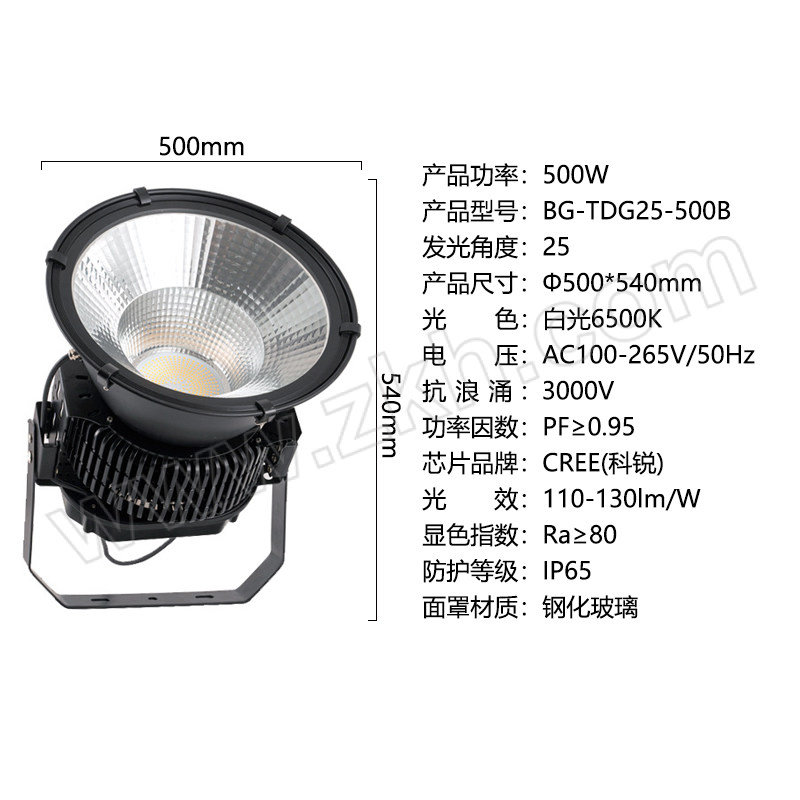 BEIGONG/贝工 LED投光灯投射灯 BG-TDG25-500B 1个
