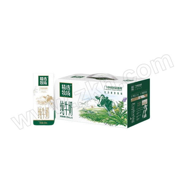 MENGNIU/蒙牛 精选牧场纯牛奶 250mL×12盒 1提