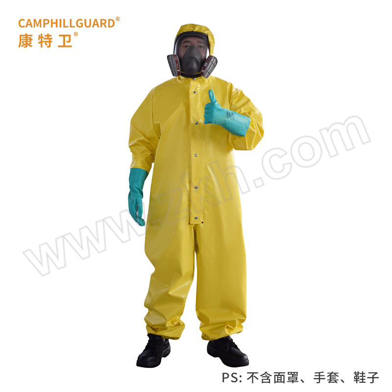 CAMPHILLGUARD/康特卫 PVC重型防化服 CP3 L 黄色 不含面罩、手套、鞋子 1件