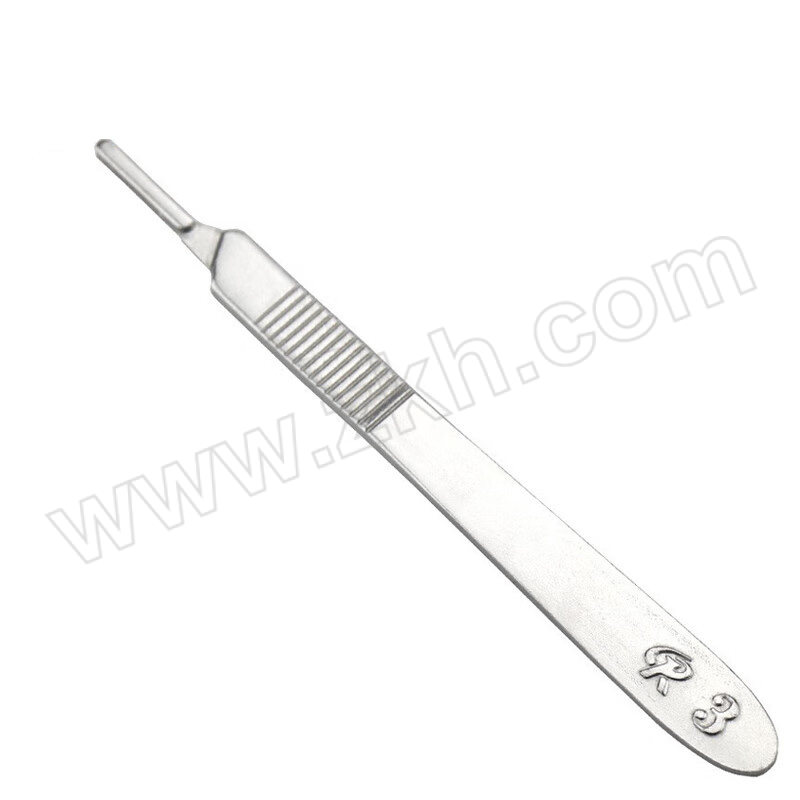 ALINIU/阿力牛 实验室不锈钢刀柄 ASY21-3 3号 总长度122mm  3把 1包