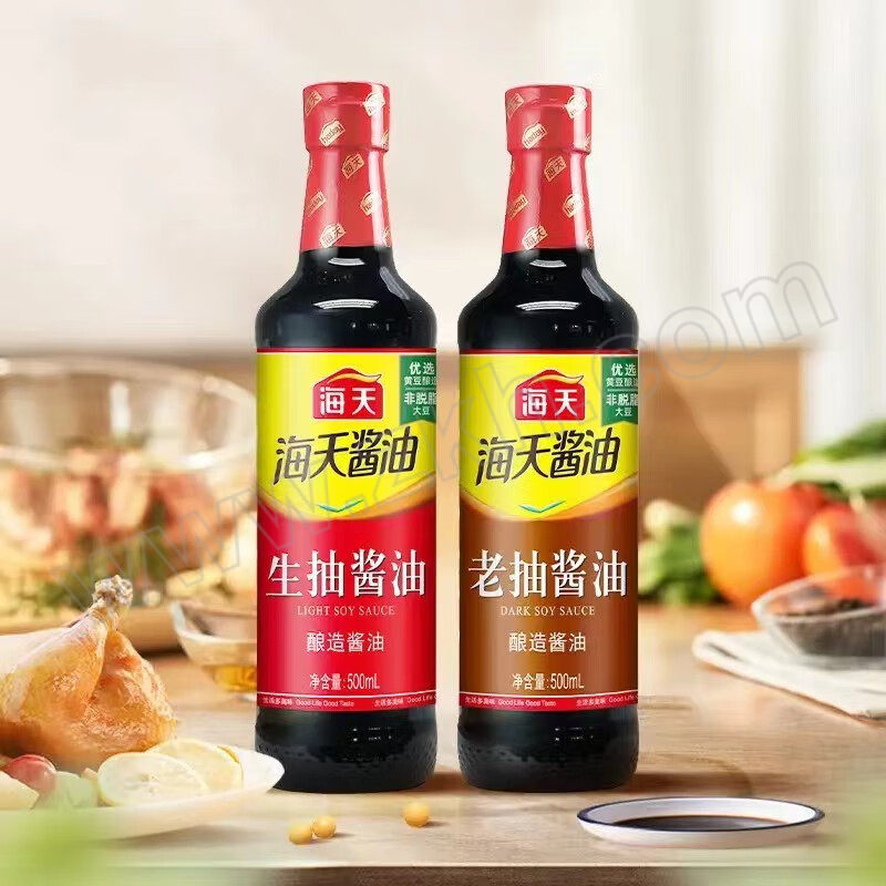 HADAY/海天 海天生抽酱油500mL+海天老抽酱油500mL HTzuhe-13253 1组