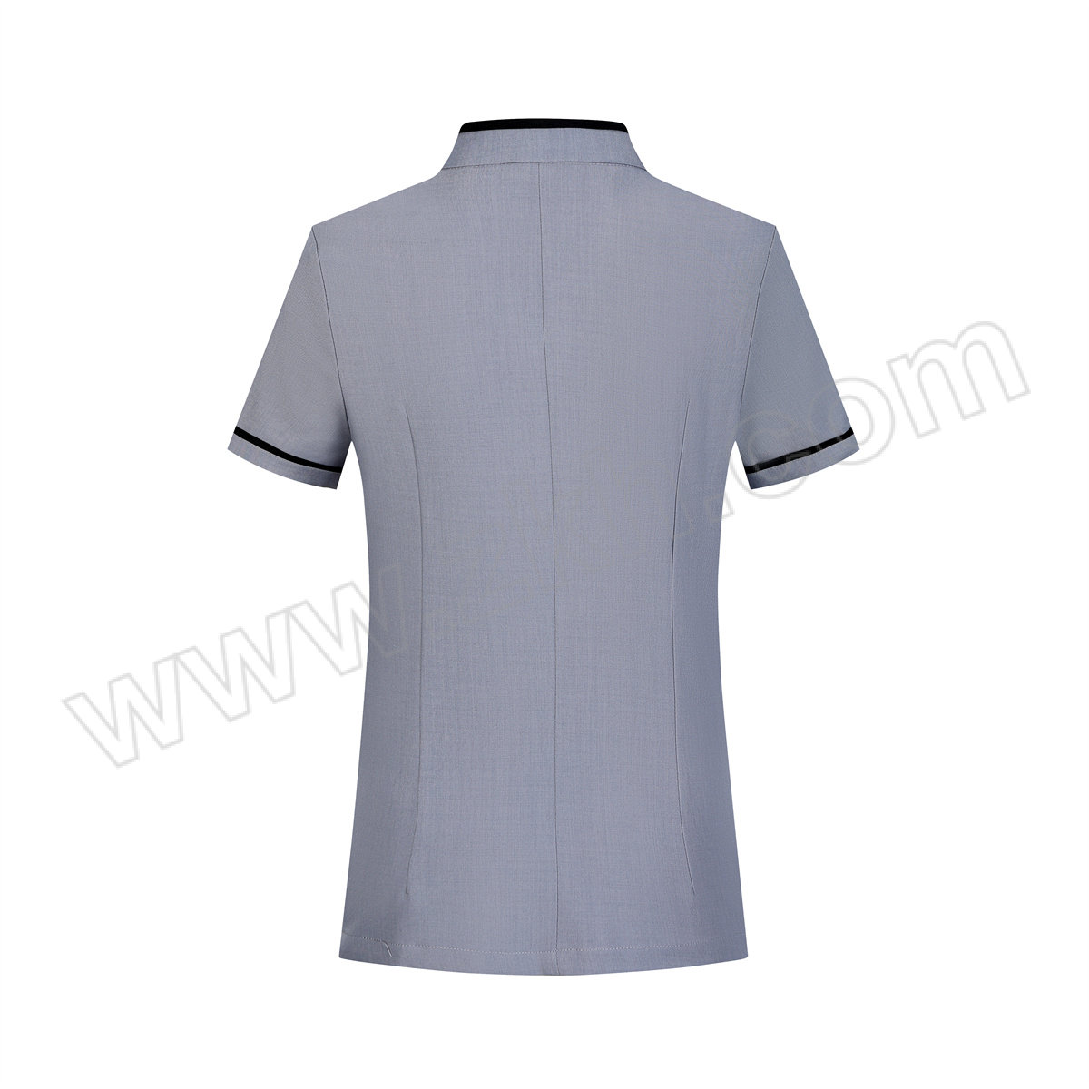 QIANYIYANG/千以扬 V领双色短袖保洁服 VLMJSS 灰色 2XL 1件