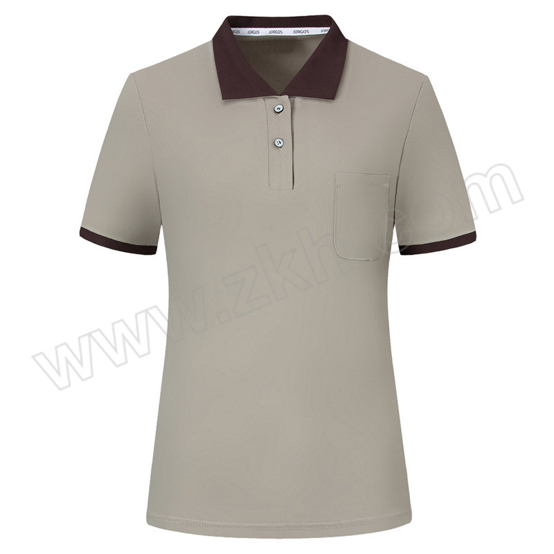 QIANYIYANG/千以扬 夏季翻领T恤保洁服 HYL-FLTX 咖色 5XL 1件