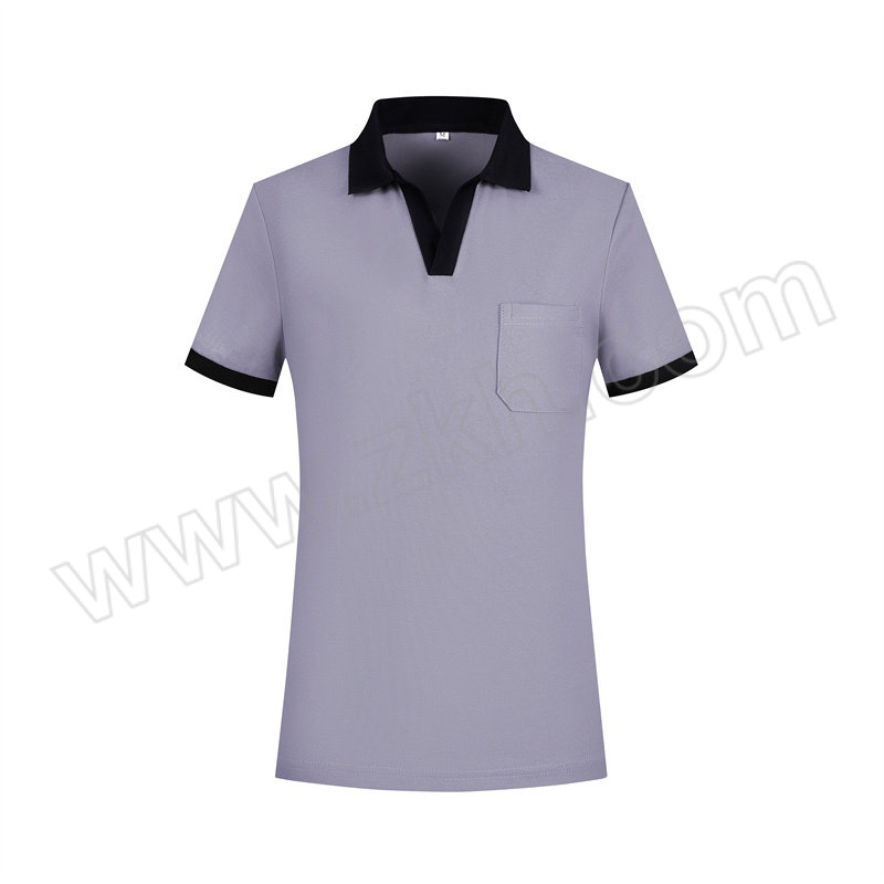 QIANYIYANG/千以扬 V领T恤夏季保洁服 MY-VLTX 灰色 L 1件
