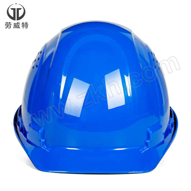 LAOWEITE/劳威特 豪华透气型ABS安全帽 L0010004 蓝色 旋钮式帽衬 针织布吸汗带 Y型帽带 1顶