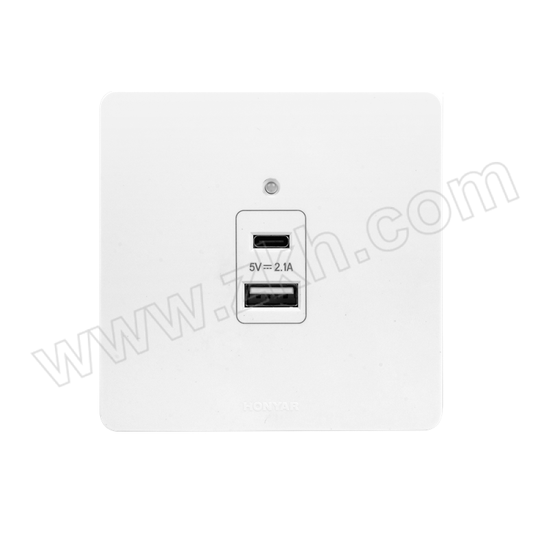 HONYAR/鸿雁 USB+TPC面板插座 86Z1A1CI 带TPC接口 1个