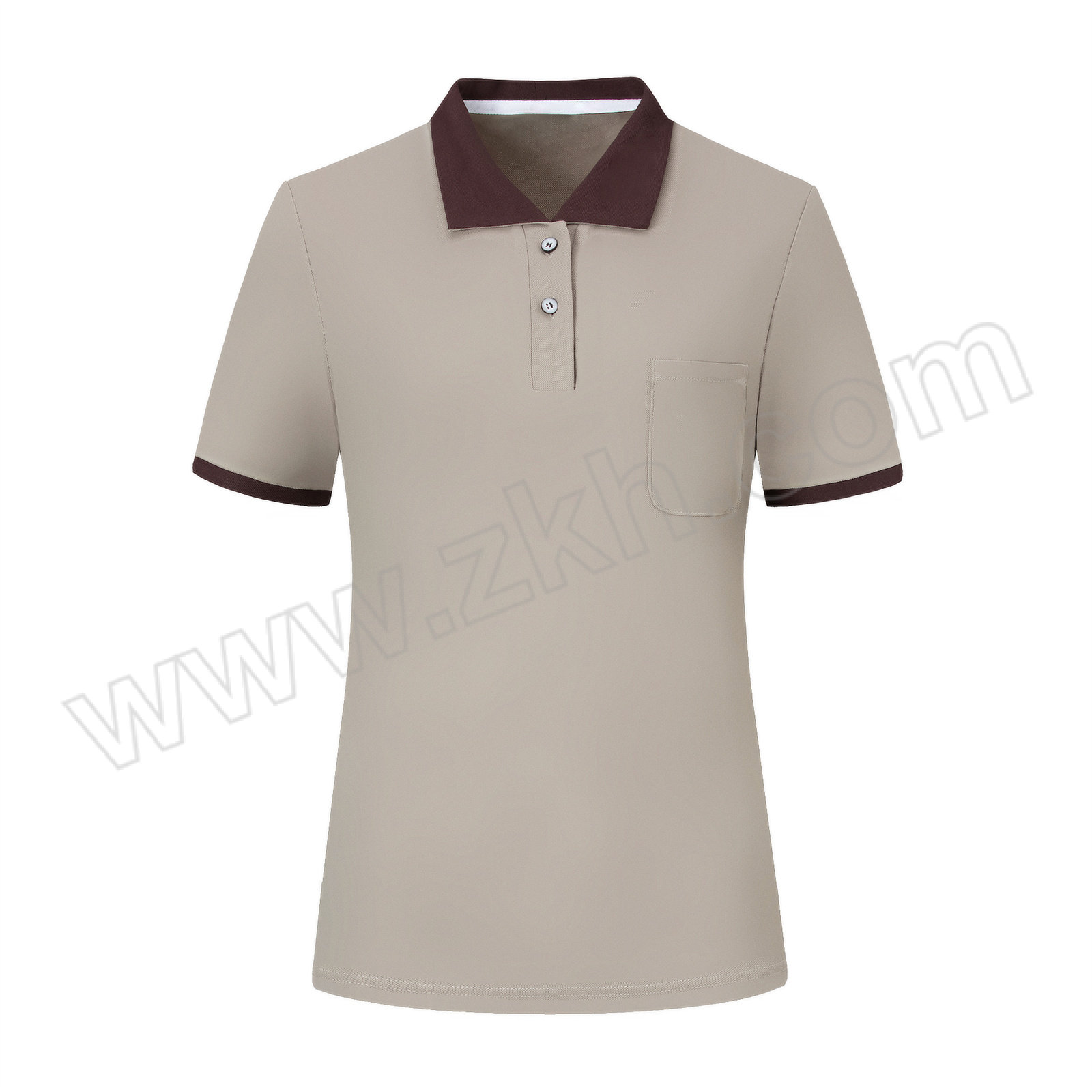 QIANYIYANG/千以扬 翻领T恤夏季短袖保洁服 TDY-FLTX 卡其色 3XL 1件
