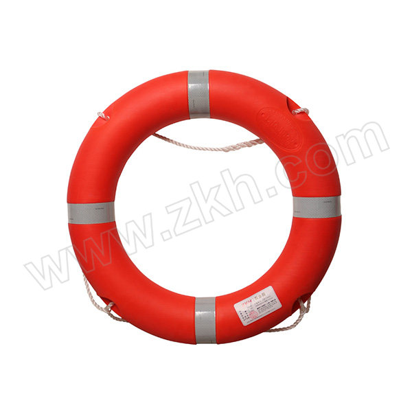 ZKH/震坤行 2.5KG救生圈 FX-LB25 浮力≥14.5kg 重量≥2.5kg 内径450mm 直径700mm 厚度100mm 逆向反光带50mm宽 1个
