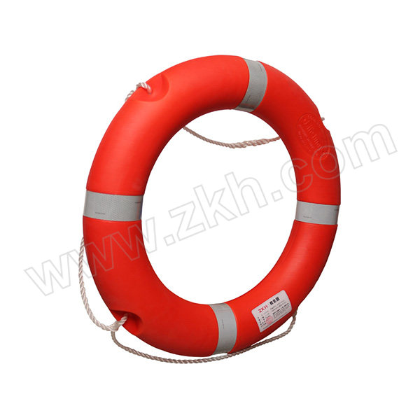 ZKH/震坤行 2.5KG救生圈 FX-LB25 浮力≥14.5kg 重量≥2.5kg 内径450mm 直径700mm 厚度100mm 逆向反光带50mm宽 1个