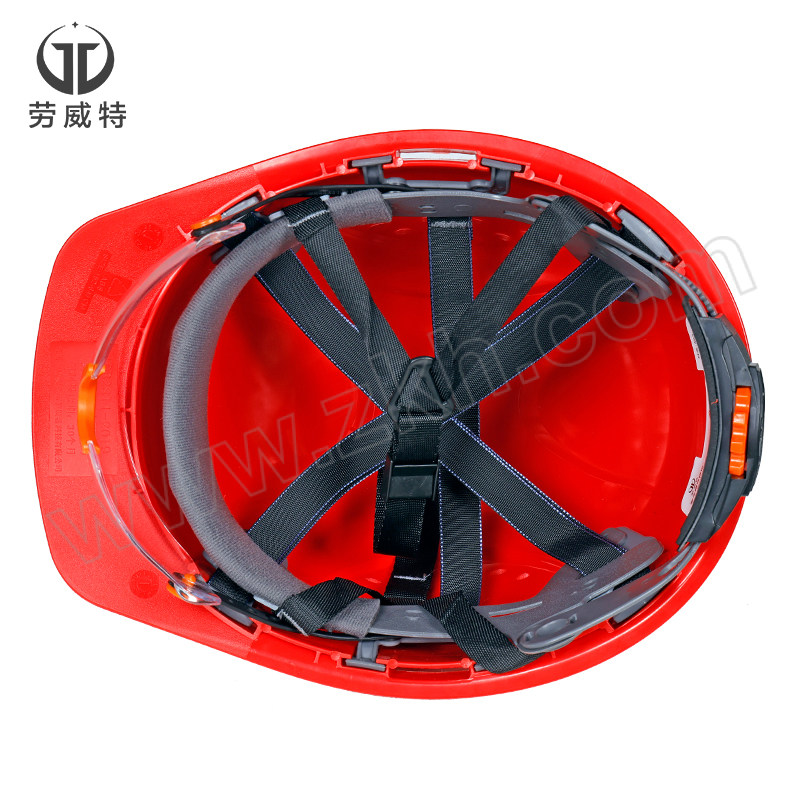LAOWEITE/劳威特 豪华型ABS反光条护目镜安全帽 LHF001003 红色 旋钮式帽衬 针织布吸汗带 Y型帽带 护目镜带反光条 1顶
