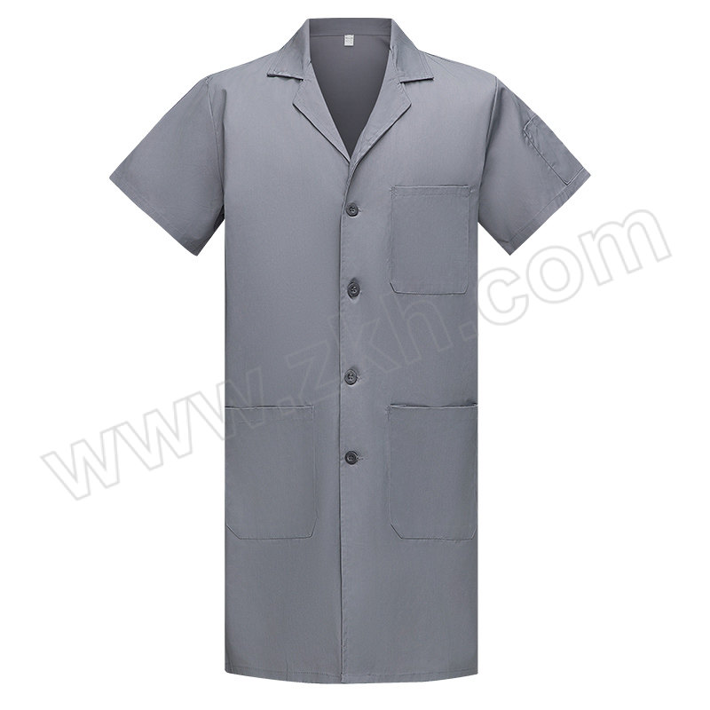 QIANYIYANG/千以扬 夏季短袖纯色工装大褂 TL-6602 灰色 175 1件