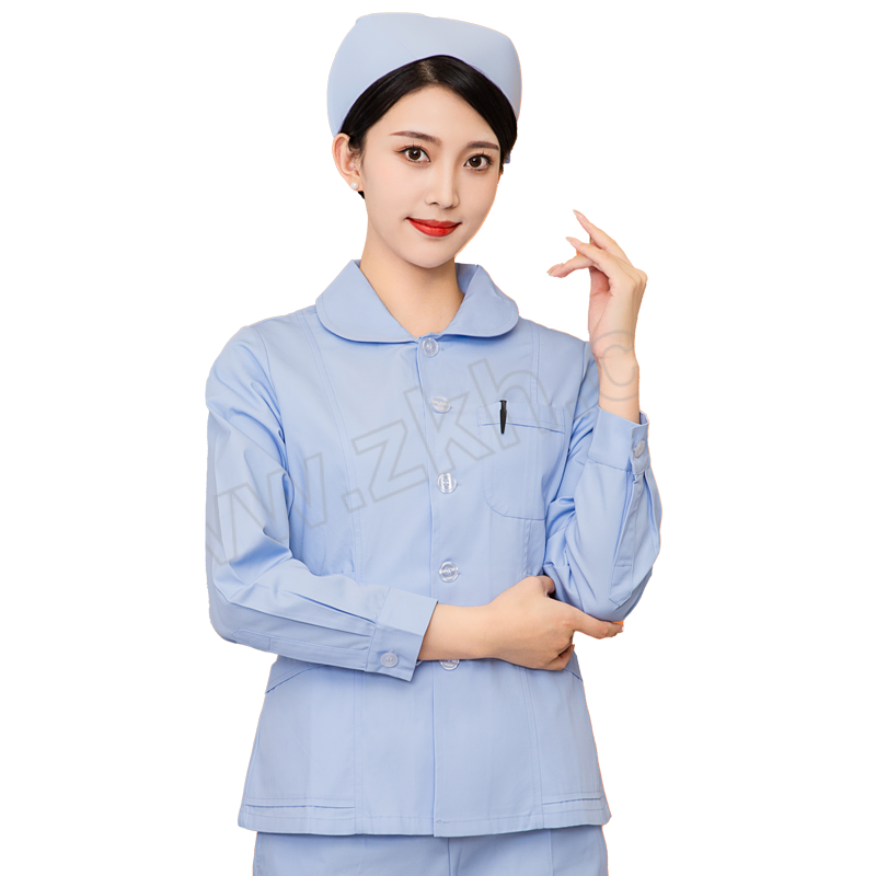 QIANYIYANG/千以扬 高品质医护大褂长袖圆领套装 TL-8016 浅蓝色 165 上衣×1+裤子×1 1套