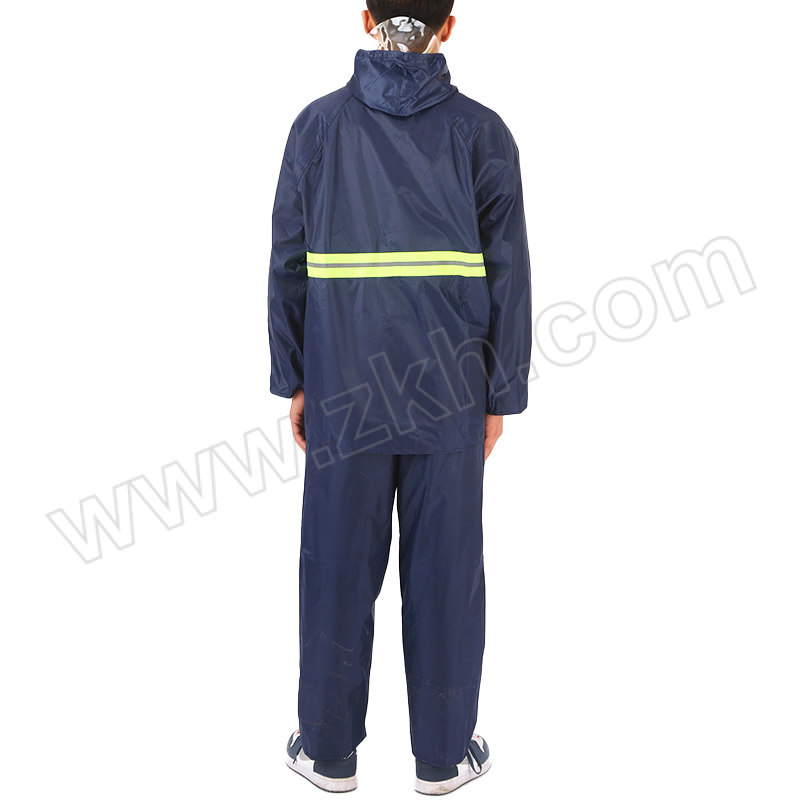 FEINAISHENG/沸耐笙 单层牛津布反光分体雨衣套装 STFH-0484 均码 藏青色 1套