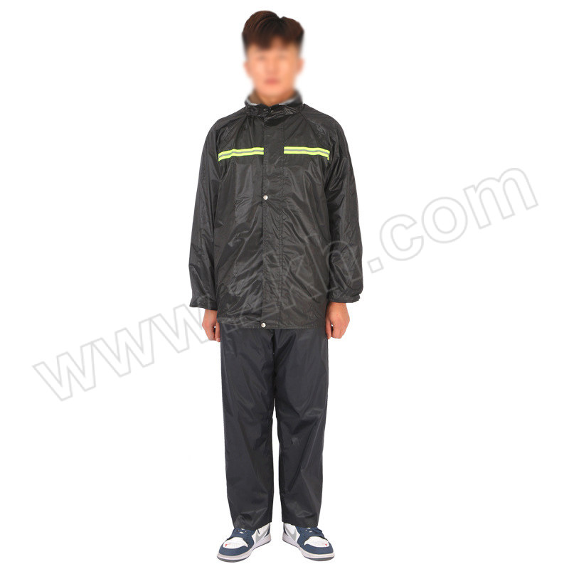 FEINAISHENG/沸耐笙 牛津布分体反光雨衣 STFH-0486 均码 黑色 1套