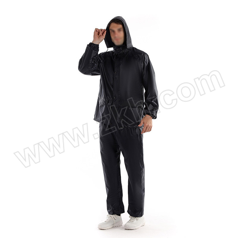 FEINAISHENG/沸耐笙 劳保民用分体雨衣 STFH-0490 XL 黑色 1套