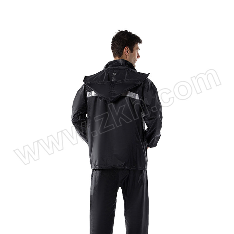 FEINAISHENG/沸耐笙 劳保民用分体雨衣 STFH-0490 XL 黑色 1套