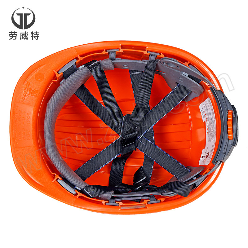 LAOWEITE/劳威特 L002豪华透气型ABS安全帽 L0020005 橙色 旋钮式帽衬 针织布吸汗带 Y型帽带 1顶