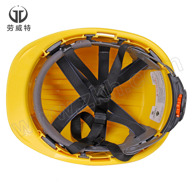 LAOWEITE/劳威特 L002豪华型ABS反光条安全帽 LF002002 黄色 旋钮式帽衬 针织布吸汗带 Y型帽带 1顶