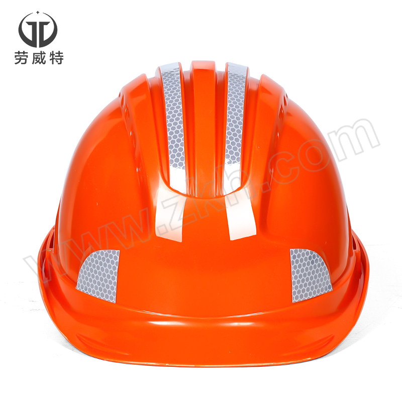 LAOWEITE/劳威特 L002豪华型ABS反光条安全帽 LF002005 橙色 旋钮式帽衬 针织布吸汗带 Y型帽带 1顶