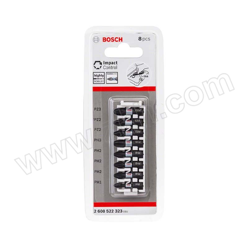 BOSCH/博世 抗冲击螺丝批 2608522323 8支装 25mm 1套