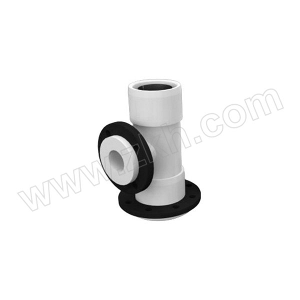 GUOHENG/国恒 EIH双热熔双端法兰三通 T63*50F*63F PSP钢塑复合压力管配件 1只