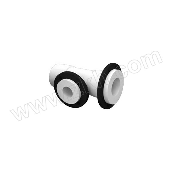 GUOHENG/国恒 EIH双热熔双端法兰三通 T63*50F*63F PSP钢塑复合压力管配件 1只