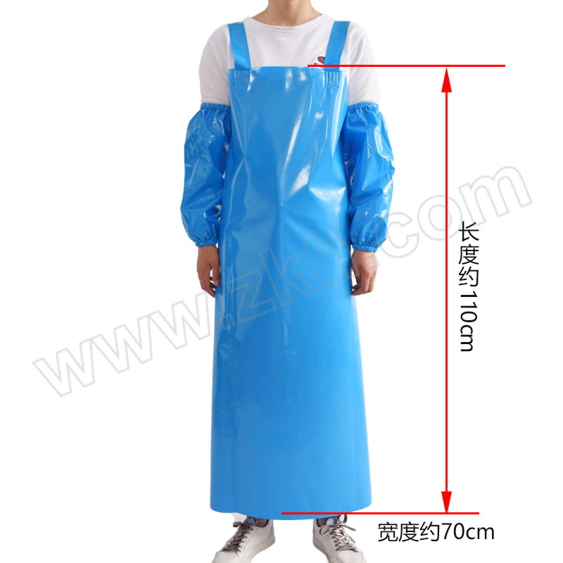 CHENGDUN/承盾 防水防油耐酸碱石材TPU宝蓝色双肩背带围腰套袖 Z462510 均码 1套