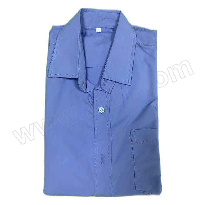 JINZHENHE/金臻赫 短袖衬衫工作服 JZH-C01 蓝色 男款 2XL 35%棉+65%聚酯纤维 1件