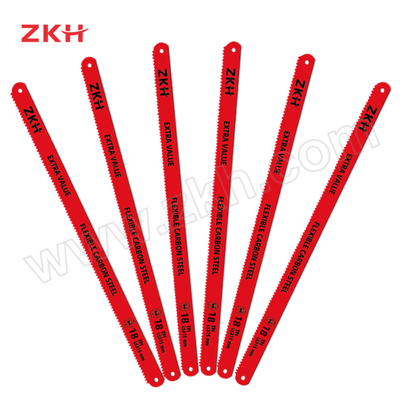 ZKH/震坤行 碳钢柔性钢锯条 ZKH-CSS18 18T×12"（300mm） 塑封包装 1根