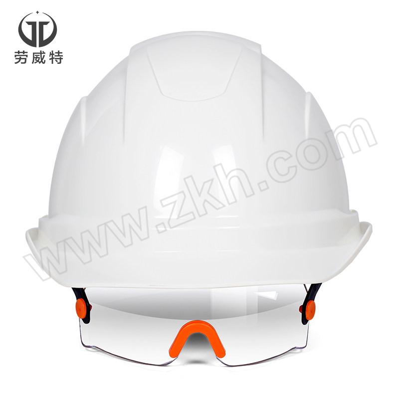 LAOWEITE/劳威特 L003豪华型护目镜安全帽 LH003001 白色 旋钮式帽衬 针织布吸汗带 Y型帽带 1顶