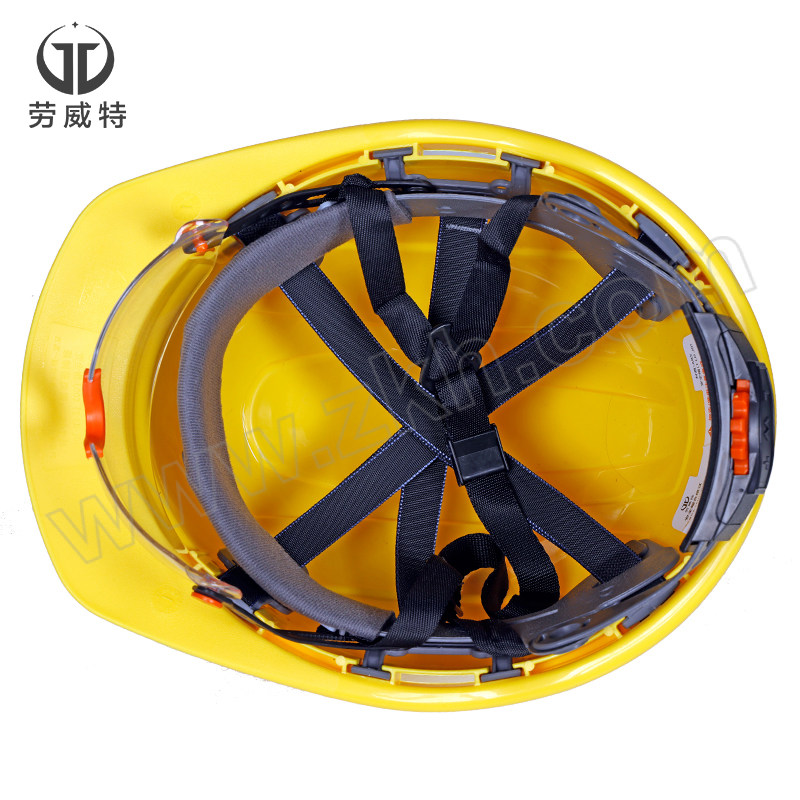 LAOWEITE/劳威特 L003豪华型护目镜安全帽 LH003002 黄色 旋钮式帽衬 针织布吸汗带 Y型帽带 1顶