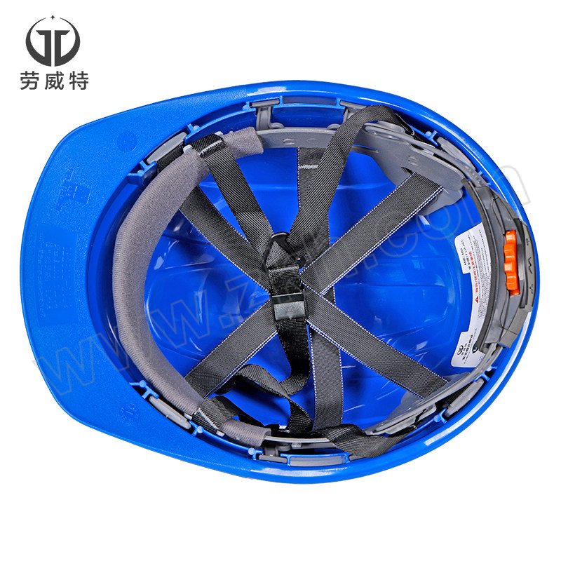 LAOWEITE/劳威特 L003豪华型反光条安全帽 LF003004 蓝色 旋钮式帽衬 针织布吸汗带 Y型帽带 1顶