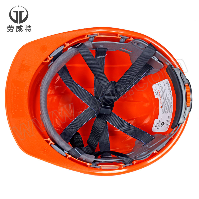 LAOWEITE/劳威特 L003豪华型反光条安全帽 LF003005 橙色 旋钮式帽衬 针织布吸汗带 Y型帽带 1顶