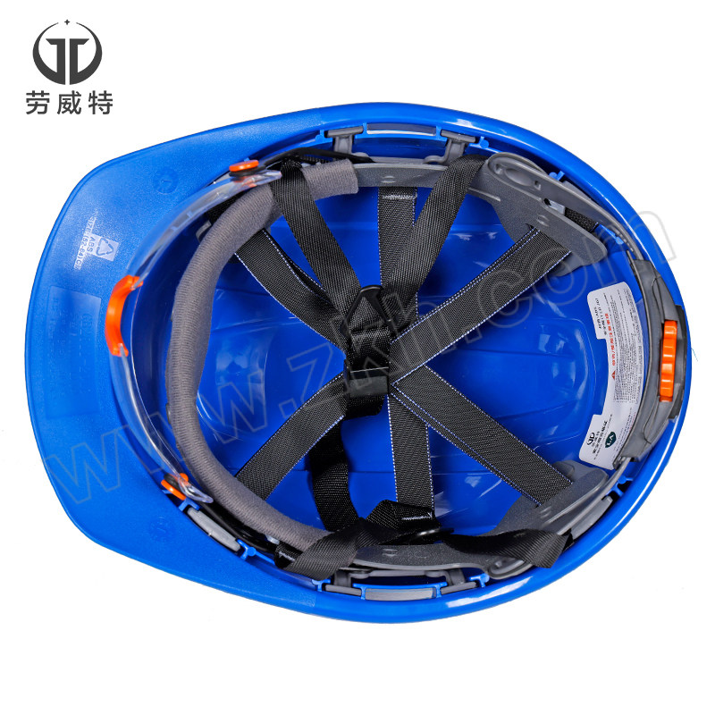 LAOWEITE/劳威特 L003豪华型反光条护目镜安全帽 LHF003004 蓝色 旋钮式帽衬 针织布吸汗带 Y型帽带 1顶