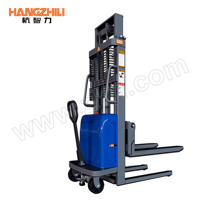 HANGZHILI/杭智力 半电动托盘堆高车 CBD2025 载重2t 升高2500mm 电动升降 行走人力推行 1台