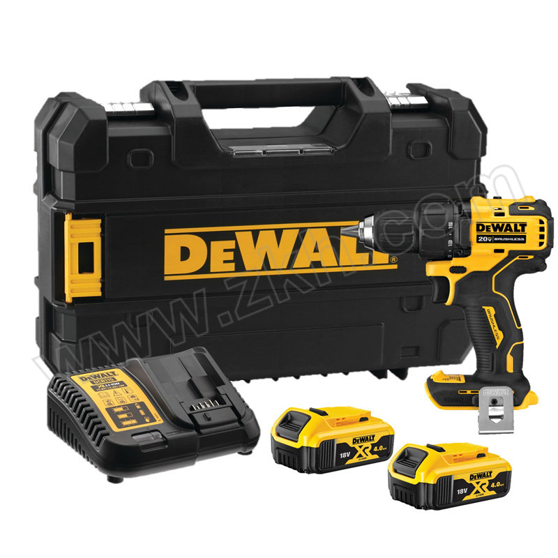 DEWALT/得伟 TSTAK充电式紧凑型无刷电钻起子套装 DCD708M2-A9 两电一充 20V/4.0Ah 1套
