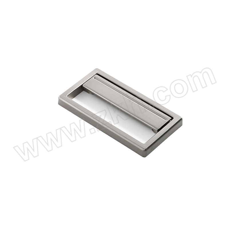 GUIGU/龟固 锌合金隐形柜门把手 9214D12 6119 64mm孔距 哑光拉丝 83×45×7mm 1个
