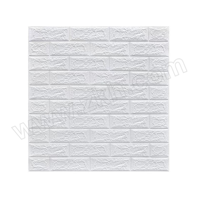 JHS/集华世 自粘3D立体防水砖纹墙贴 JHS-QZ-705 白色砖纹 77×70cm 厚3mm 1个