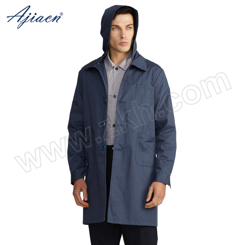 AJIACN/爱家 男防辐射工装风衣带帽外套 AJ809 2XL 藏青色 1件