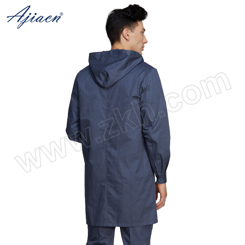 AJIACN/爱家 男防辐射工装风衣带帽外套 AJ809 2XL 藏青色 1件