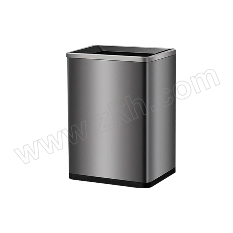 YJD/悦家达 不锈钢垃圾桶 SX-32D-10LHS 238×193×630mm 10L 黑金色 无盖直投 有内桶 1个