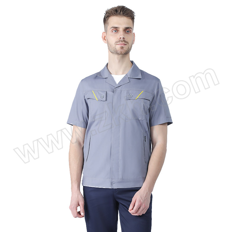 CONGDI 夏季工作服耐脏耐磨 7238 烟灰色 3XL 1件