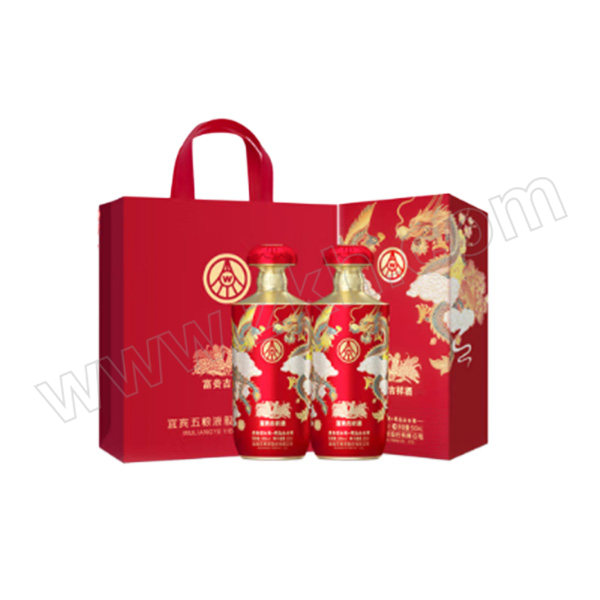 WULIANGYE/五粮液 富贵吉祥金装 纯粮食浓香型白酒 52度 500ml*2瓶/组【一件发S】 1组